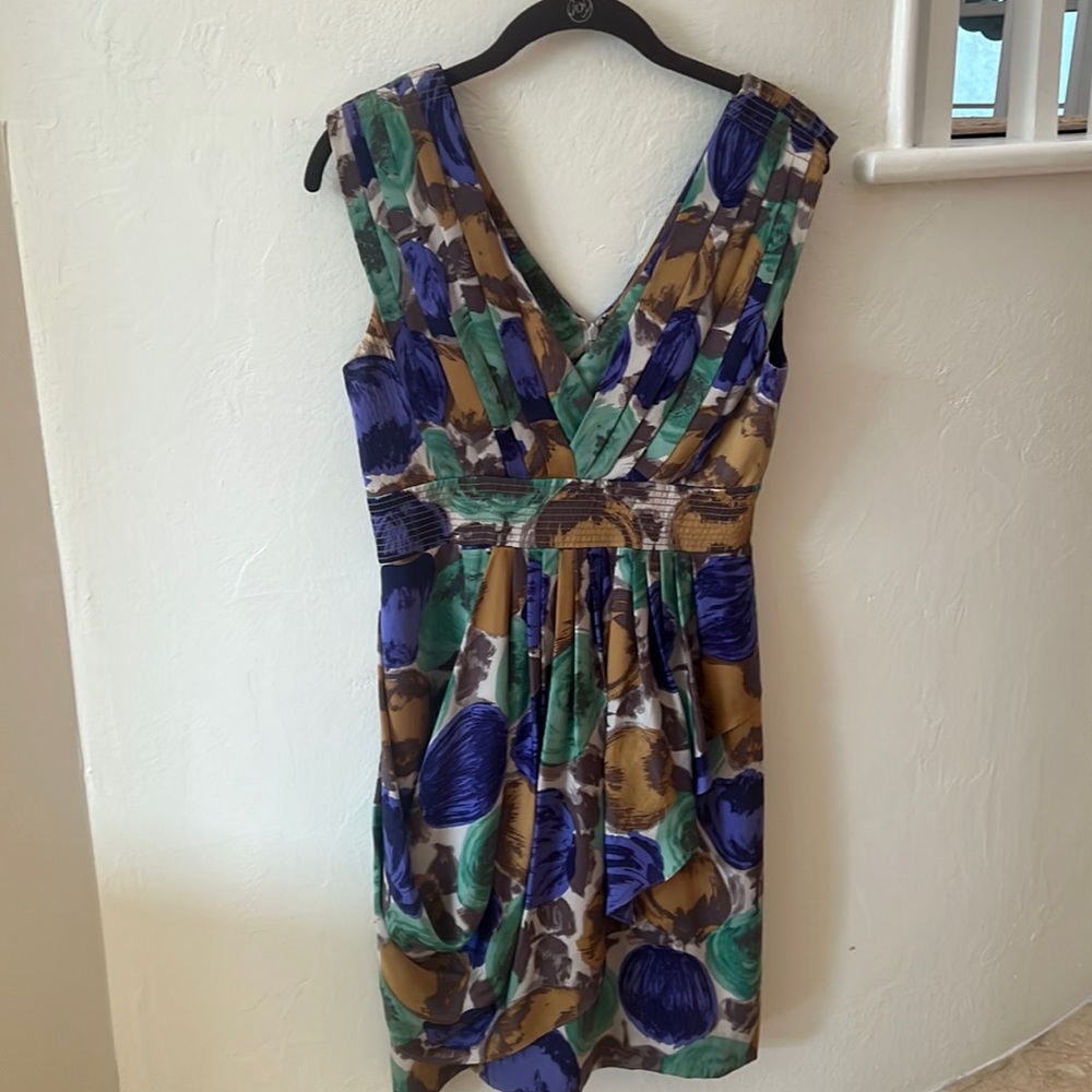 BCBG MaxAzria Silk Faux Wrap Mini Dress Size 4
